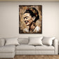 Frida ritratto donna con fiori tra i capelli vintage quadro