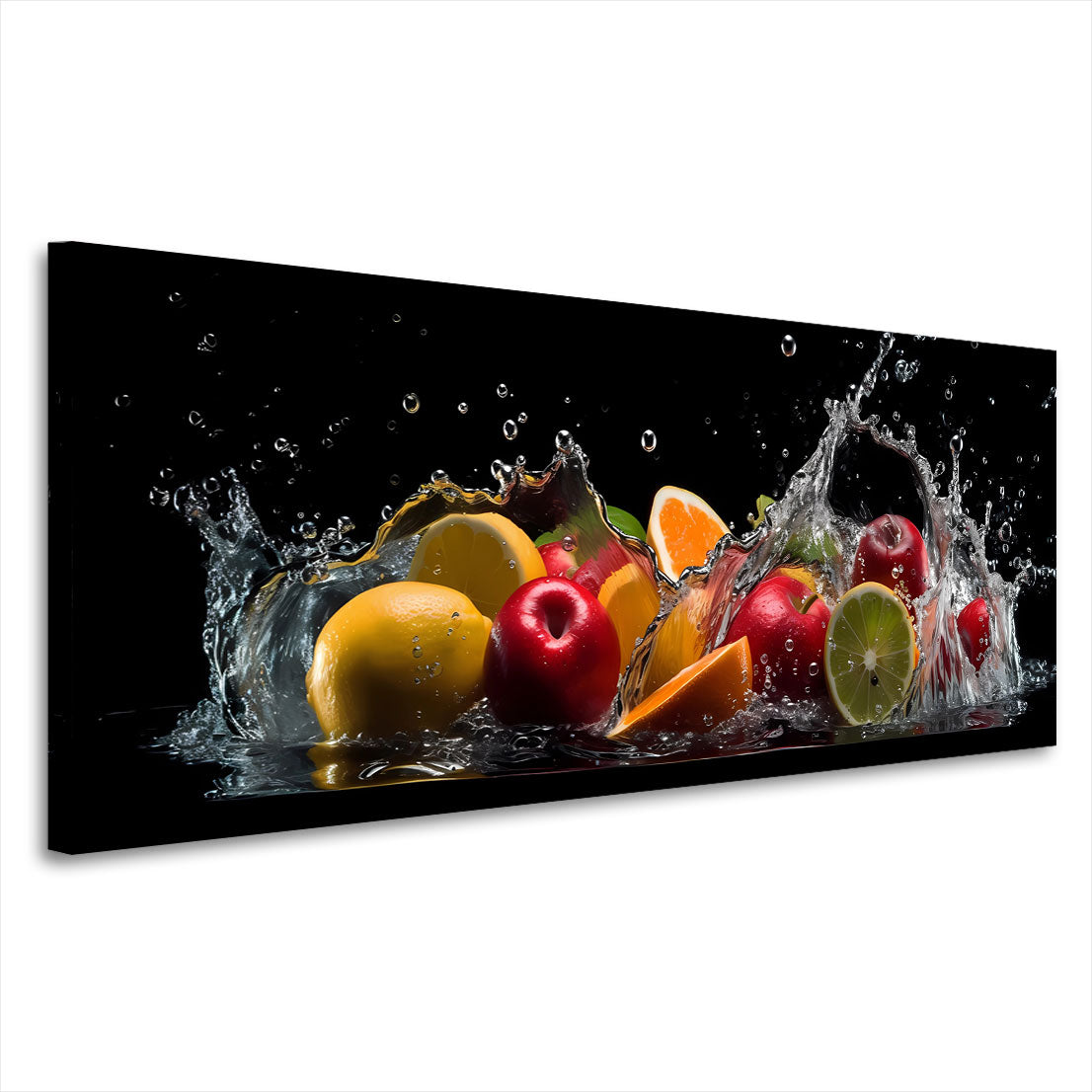 Frutta fresca agrumi splash acqua quadro