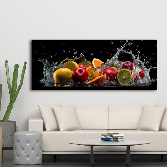 Frutta fresca agrumi splash acqua quadro