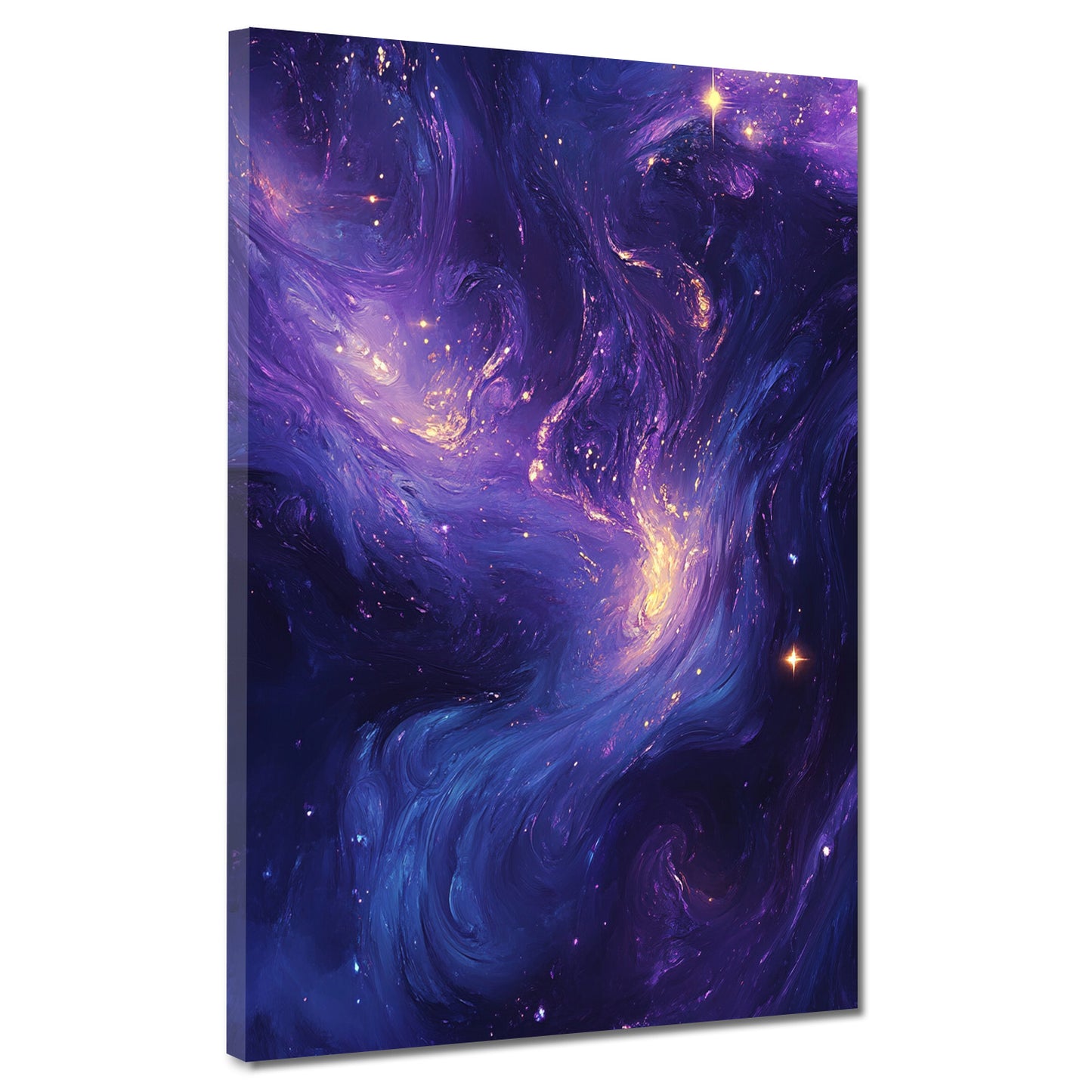Galassia astratta viola blu stelle universo quadro