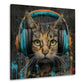 Gatto cool musica graffiti in stile contemporaneo quadro