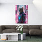 Gatto cyberpunk samurai neon città futuristica Pop Art quadro