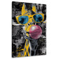 Giraffa con occhiali da sole e gomma da masticare quadro