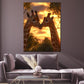 Giraffe tramonto amore coppia quadro