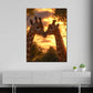 Giraffe tramonto amore coppia quadro