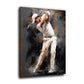 Golfista colpo di swing arte sportiva astratta quadro