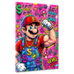 Idraulico comic con bicipiti Level Up Fitness Pop Art quadro