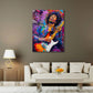 Jimi Hendrix astratto colorato dai colori vivaci quadro