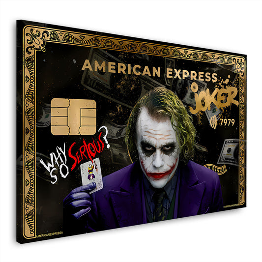 Joker carta american success denaro Pop Art quadro