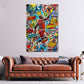 Jordan basket pop art quadro ambientato