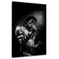 King of Pop dal vivo con fascio di luce in bianco e nero quadro