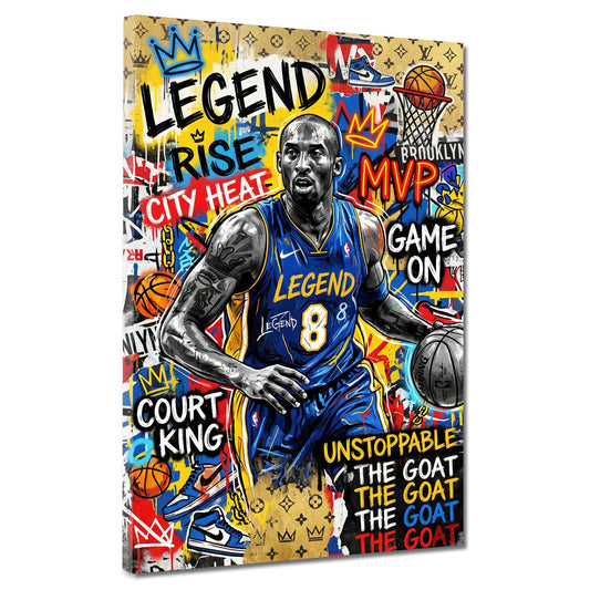 Kobe numero 8 basket pop art graffiti quadro