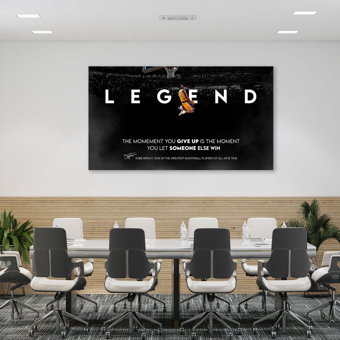 Kobe citazione motivazionale basket leggenda nera quadro