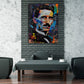 L'inventore Tesla in collage colorato in stile Pop Art quadro