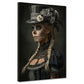 La Catrina donna elegante con cappello fiori stile quadro