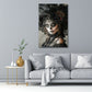 La Catrina ritratto donna con piume stile gotico quadro