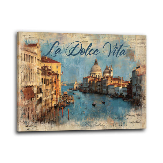 La dolce vita venezia Italia canale gondola quadro
