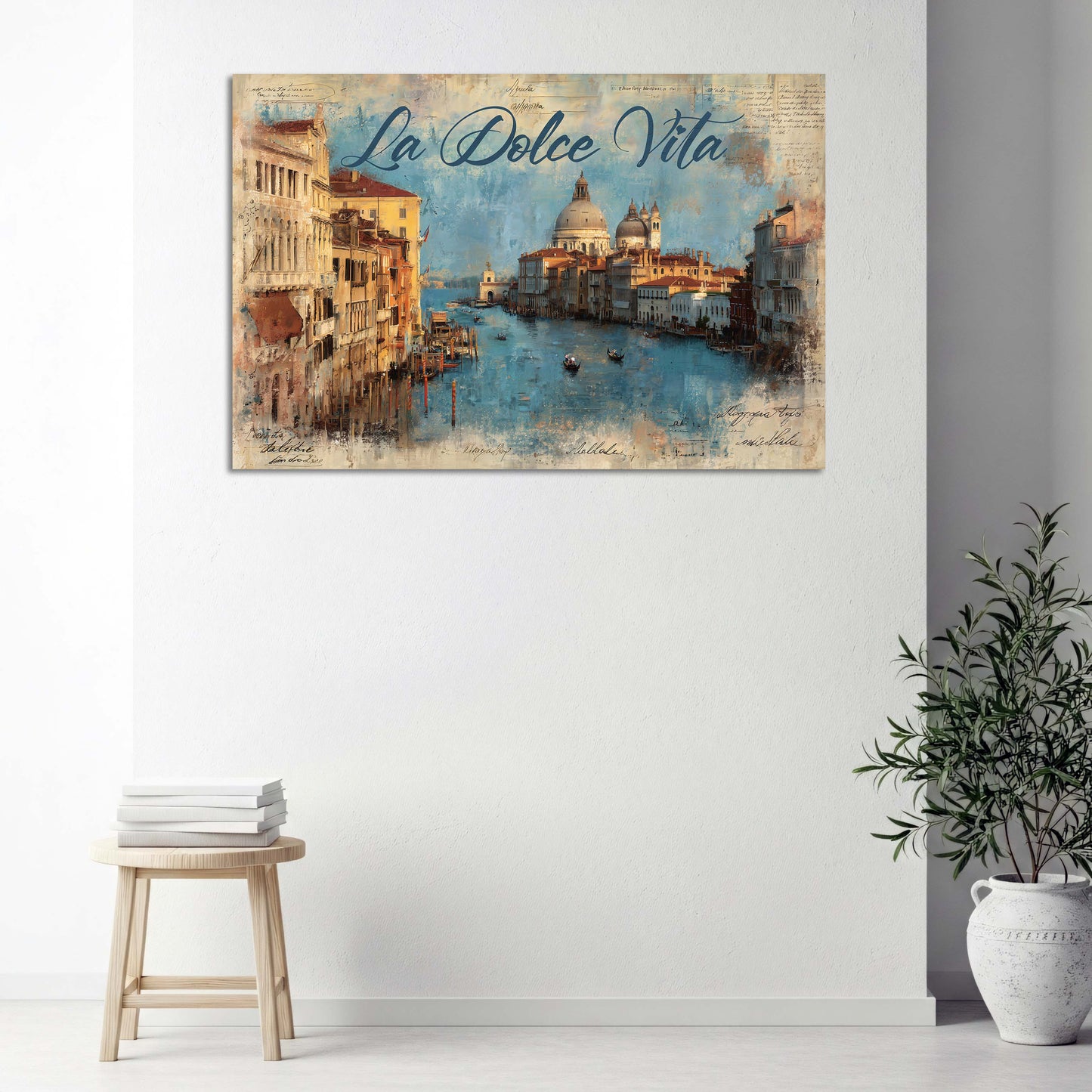 La dolce vita venezia Italia canale gondola quadro