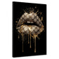 Labbra dorate lusso arte fashion quadro
