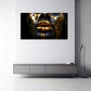Labbra oro volto donna sfondo nero lusso quadro