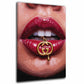 Labbra rossetto rosso gioiello glamour quadro