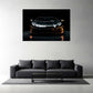 Lamborghini Aventador auto di lusso nero con dettagli arancioni quadro