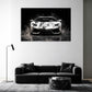 Lamborghini Aventador auto sportivo vista frontale bianco nero quadro