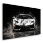 Lamborghini Aventador auto sportivo vista frontale bianco nero quadro