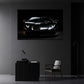 Lamborghini aventador nero supercar vista frontale lusso auto quadro