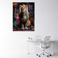 Leone fiero Pop Art colorato arte moderna quadro