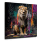 Leone Pop Art ritratto animale colorato arte contemporanea quadro