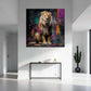 Leone Pop Art ritratto animale colorato arte contemporanea quadro