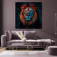 Leone ritratto animale selvaggio sguardo intenso quadro