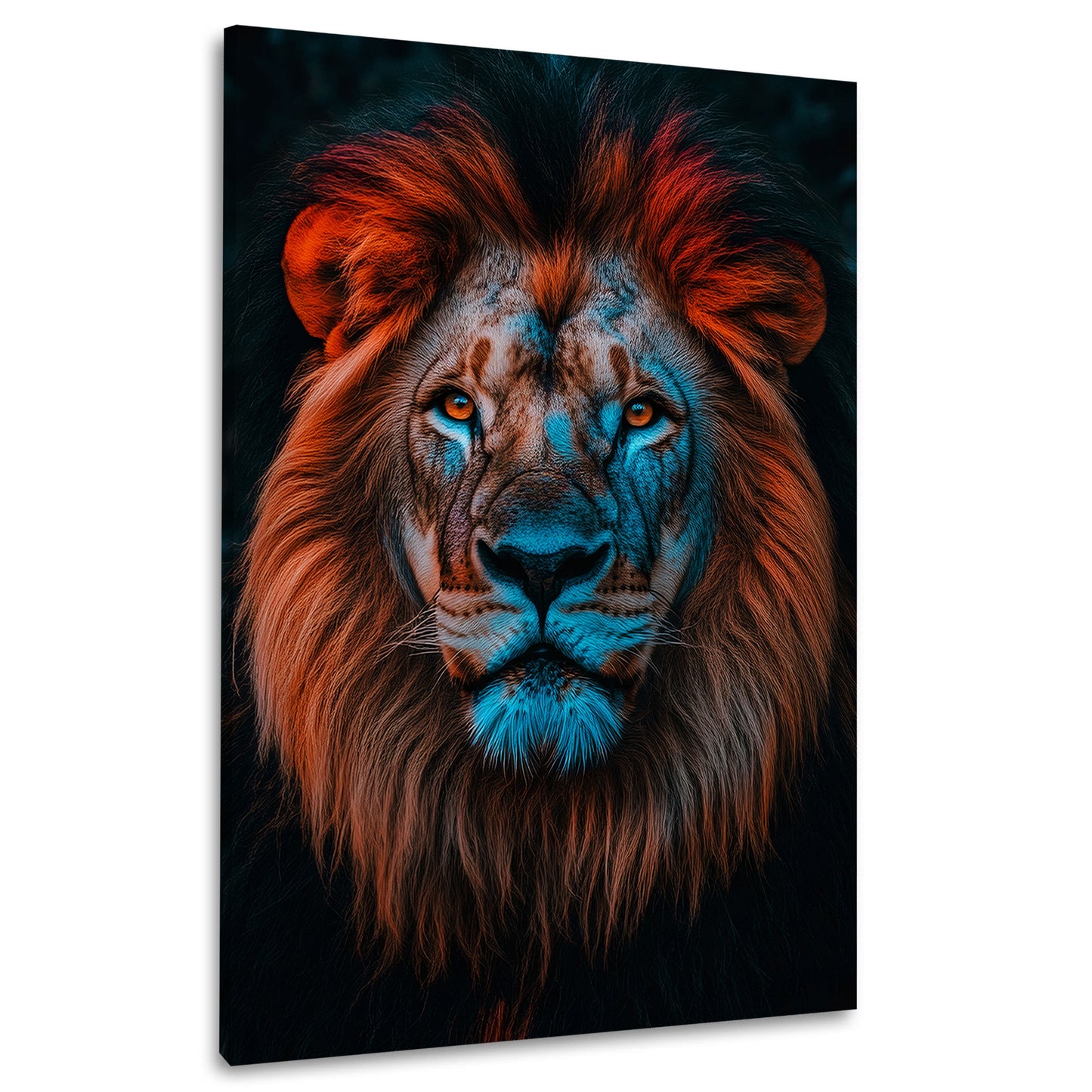 Leone ritratto maestoso animale selvaggio potere quadro