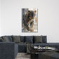 Leopardo con occhi blu in elegante stile cristallo quadro