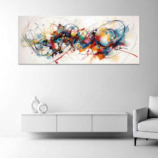 Linee astratte con un'esplosione dinamica di colori quadro