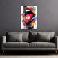 Labbra e lingua con design di lusso nella Pop Art quadro
