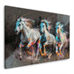 Mandria cavalli colorata espressiva dai toni caldi quadro