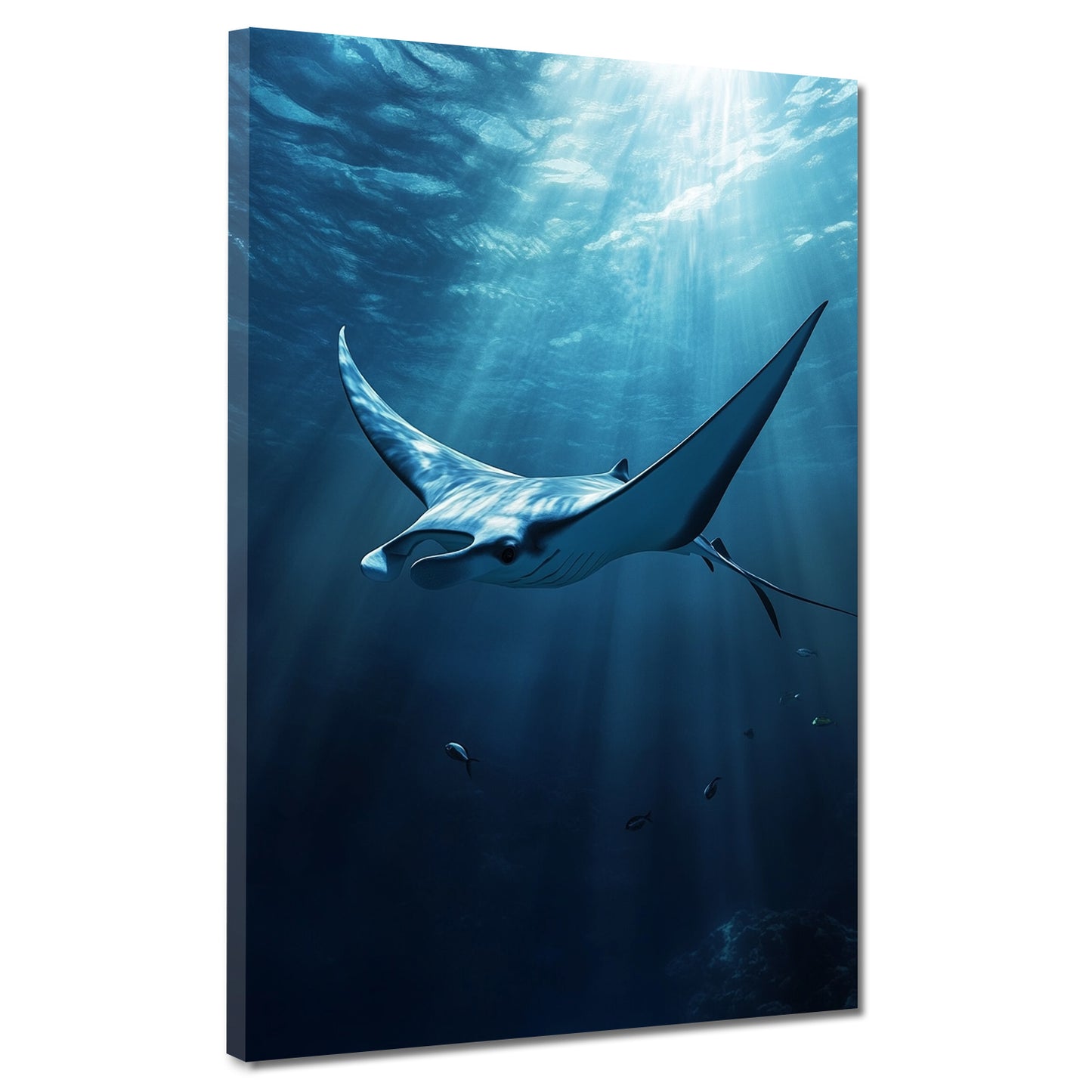 Manta oceano luce subacquea profonda quadro
