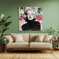 Marilyn Pop Art in bianco nero con colori vivaci quadro