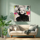 Marilyn Pop Art in bianco nero con colori vivaci quadro