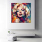 Marilyn ritratto pop art colorato moderno volto quadro