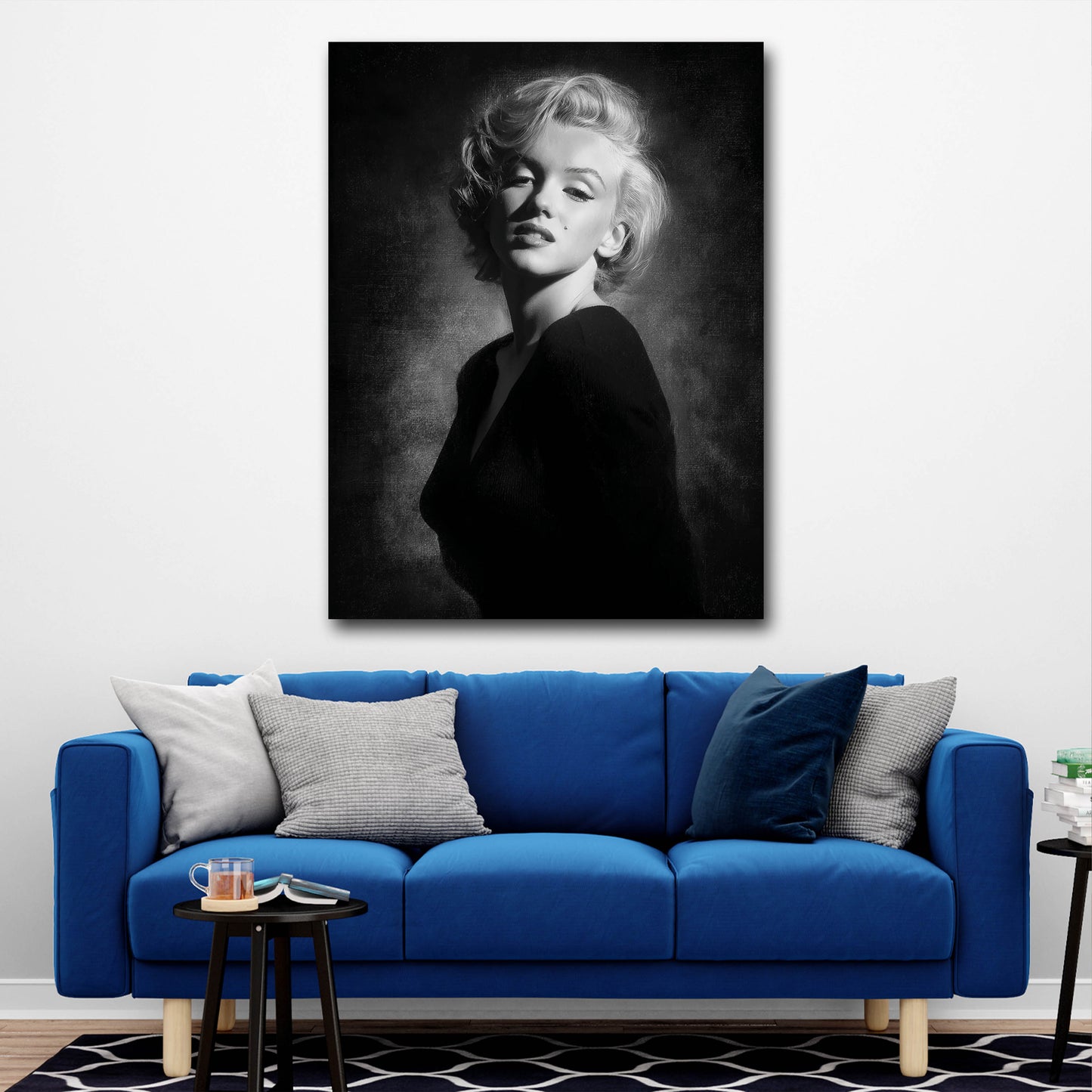 Marilyn ritratto vintage in bianco e nero quadro