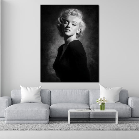 Marilyn ritratto vintage in bianco e nero quadro