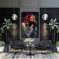 Marley cantante reggae microfono concerto ritratto musicale quadro