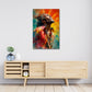 Marley ritratto musicista dreadlocks colori rastafari luce sole quadro