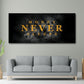 Money never sleeps motivazione ricchezza quadro