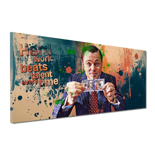 Motivazione denaro leonardo frase street art quadro