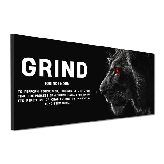 Motivazione leone forza costanza grind quadro