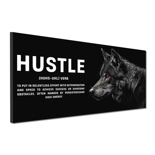 Motivazione lupo forza successo hustle quadro